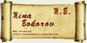 Mina Bokorov vizit kartica
